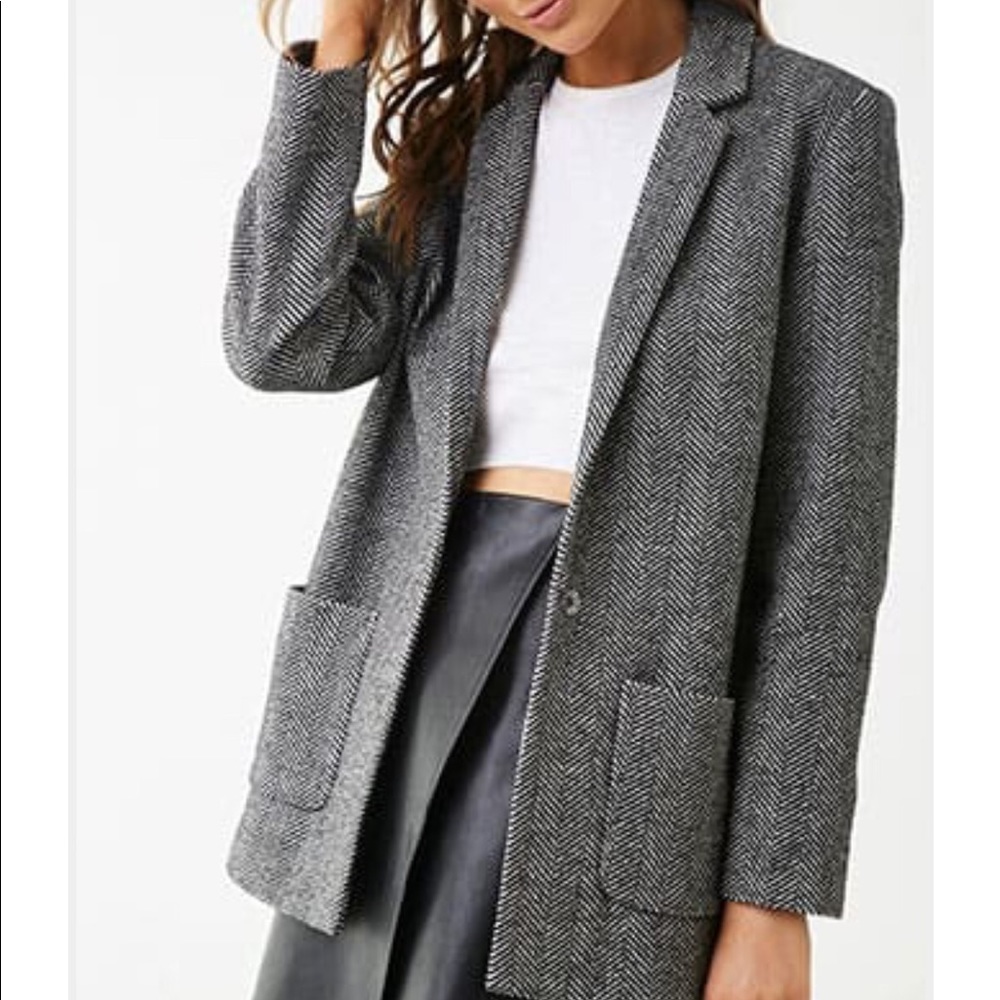 Lapel Striped Blazer